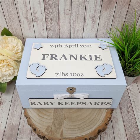 personalized baby metal keepsake box|baby memorabilia boxes.